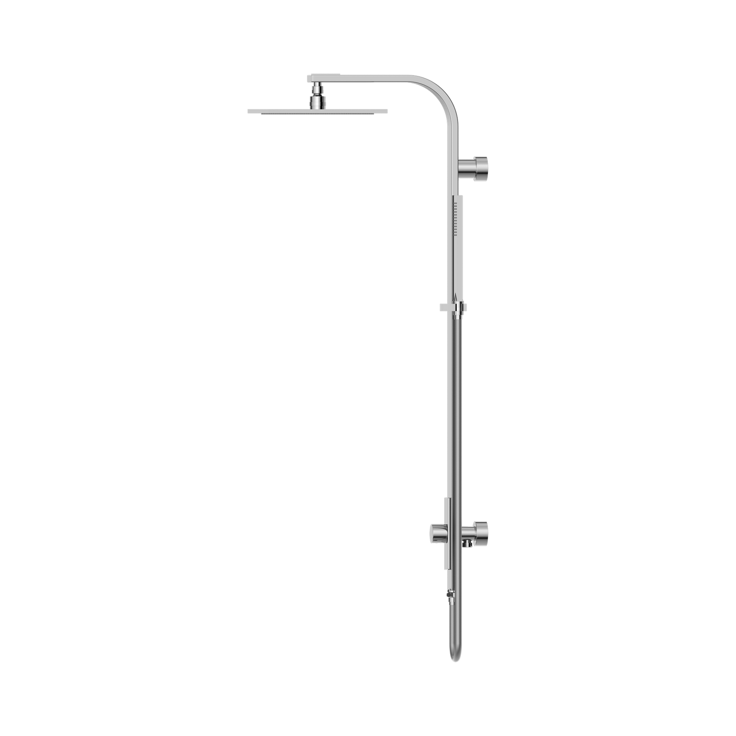 Astra Rain Square Twin Shower Single Hose Chrome