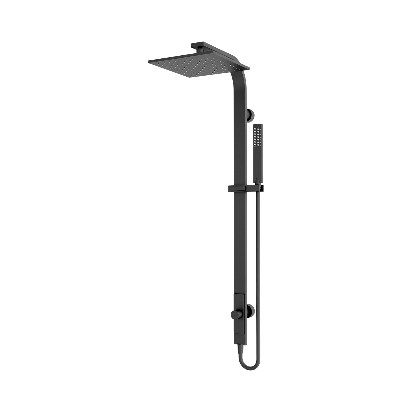 Astra Rain Square Twin Shower Single Hose Matte Black