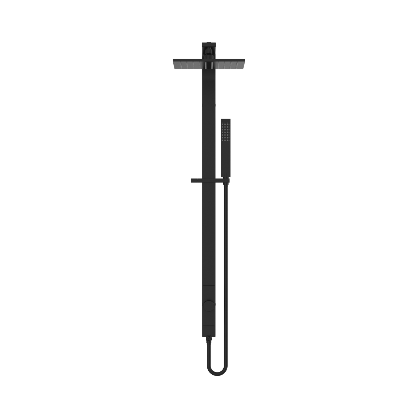 Astra Rain Square Twin Shower Single Hose Matte Black