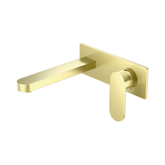 Ecco Wall Basin/Bath Mixer Brushed Gold