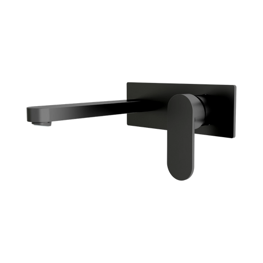 Ecco Wall Basin/Bath Mixer Matte Black