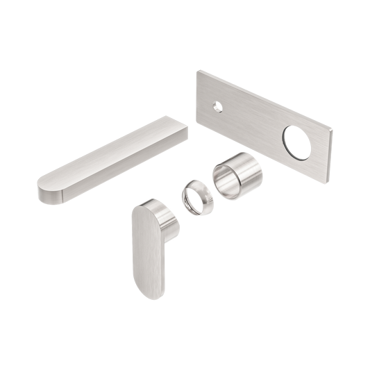 Ecco Wall Basin/Bath Mixer Trim Kits Only Brushed Nickel