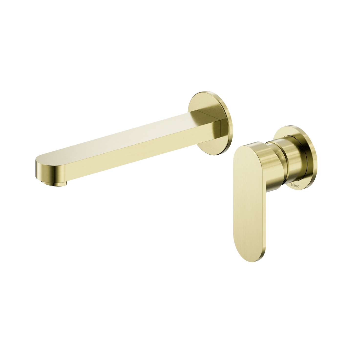 Ecco Wall Basin/Bath Mixer Separate Back Plate 60mm Brushed Gold