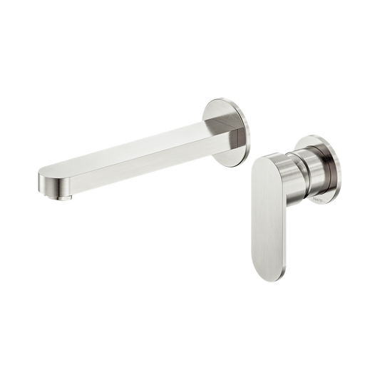Ecco Wall Basin/Bath Mixer Separate Back Plate 60mm Brushed Nickel