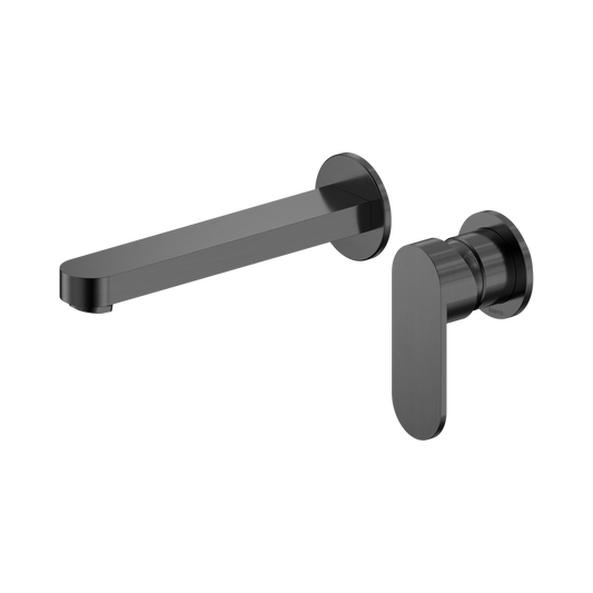 Ecco Wall Basin/Bath Mixer Separate Back Plate 60mm Gun Metal
