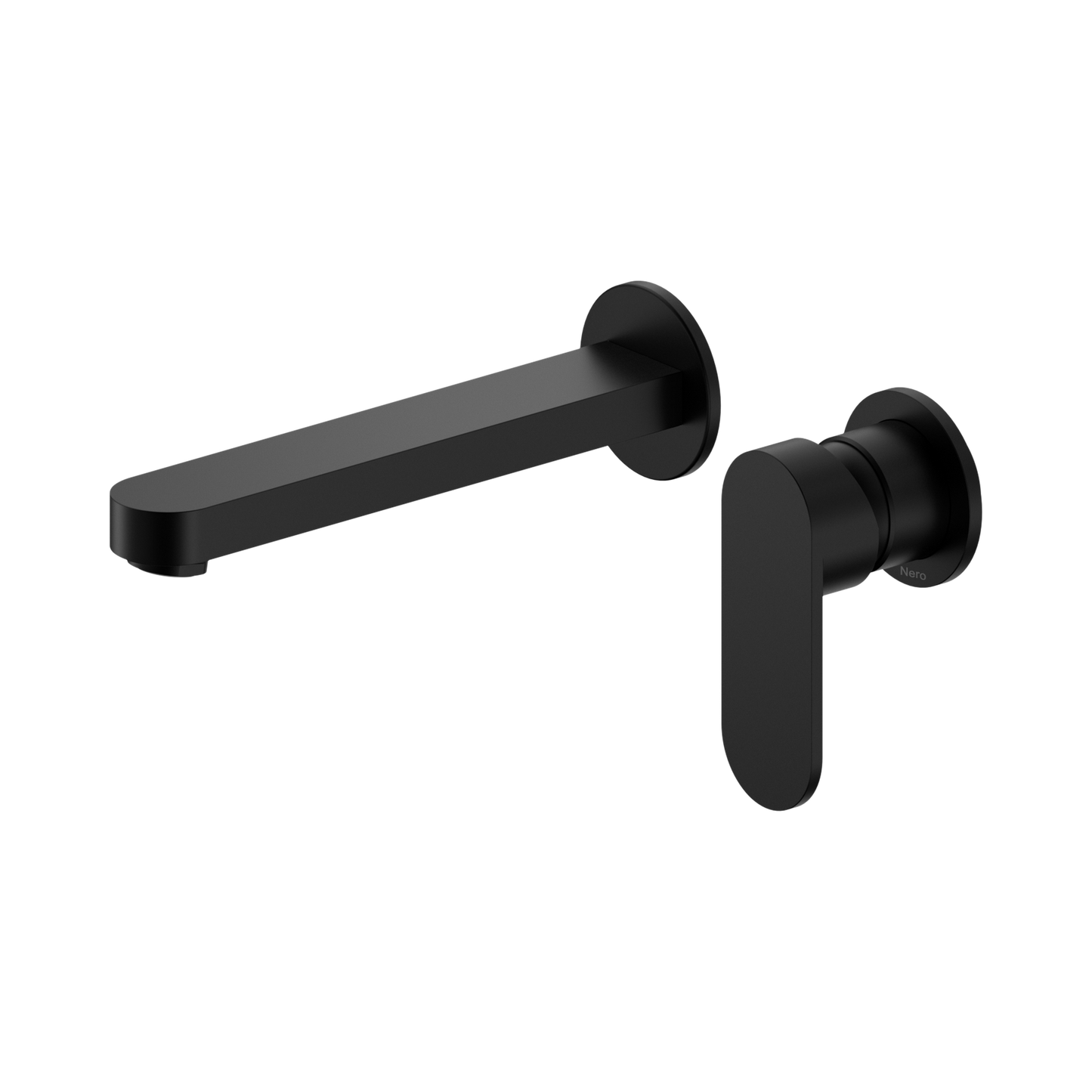 Ecco Wall Basin/Bath Mixer Separate Back Plate 60mm Matte Black