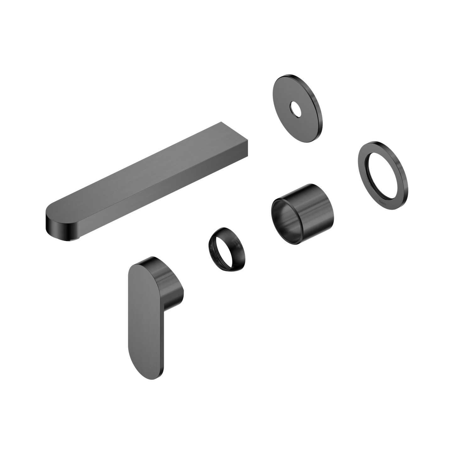 Ecco Wall Basin/Bath Mixer Separate Back Plate 60mm Trim Kits Only Gun Metal