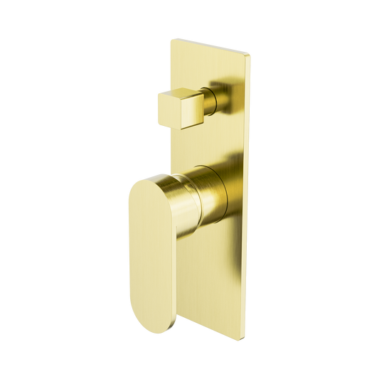 Ecco Shower Mixer With Diverter Brushed Gold