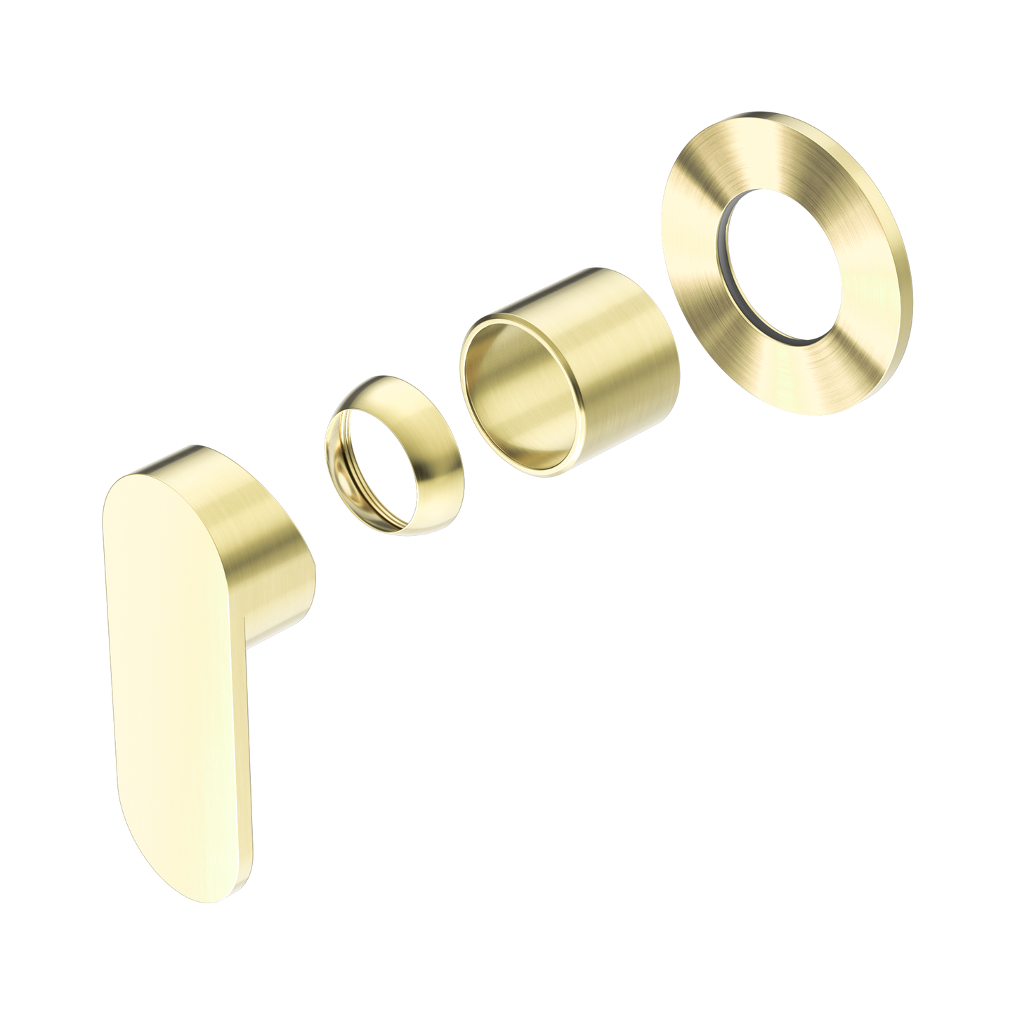 Ecco Shower Mixer 80mm Round Plate Trim Kits Only Brushed Gold