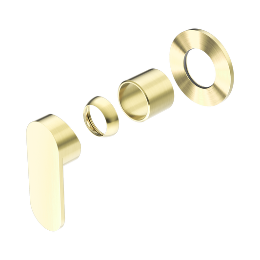 Ecco Shower Mixer 80mm Round Plate Trim Kits Only Brushed Gold