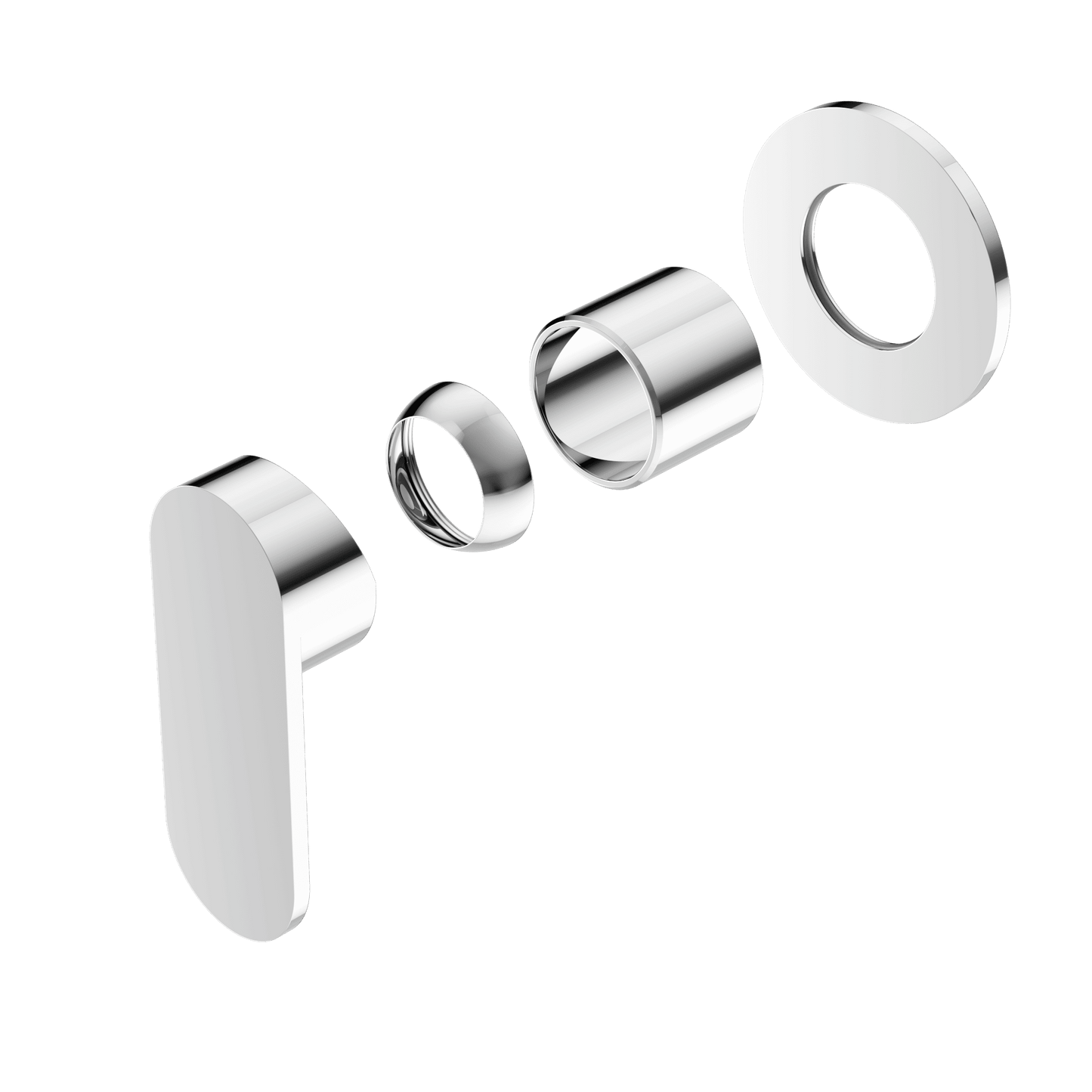 Ecco Shower Mixer 80MM Round Plate Trim Kits Only