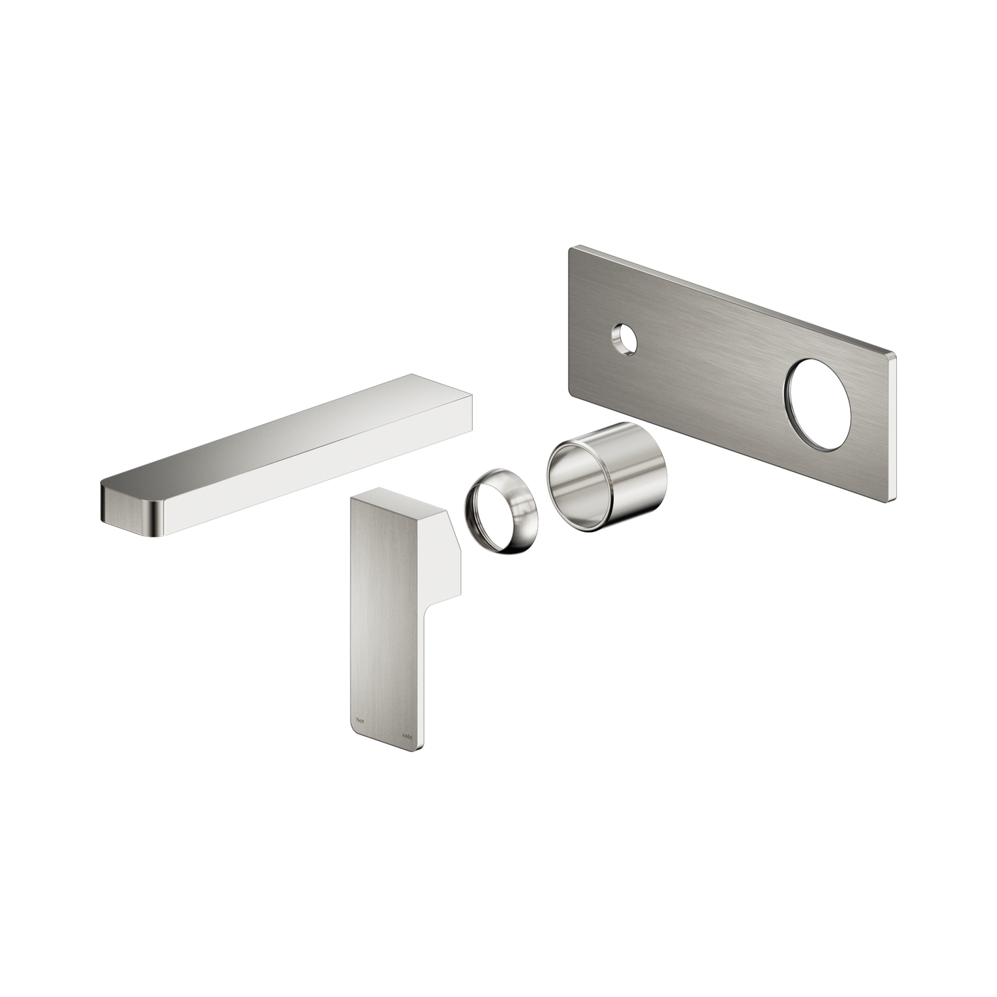 Celia Wall Basin/Bath Mixer Trim Kits Only Brushed Nickel