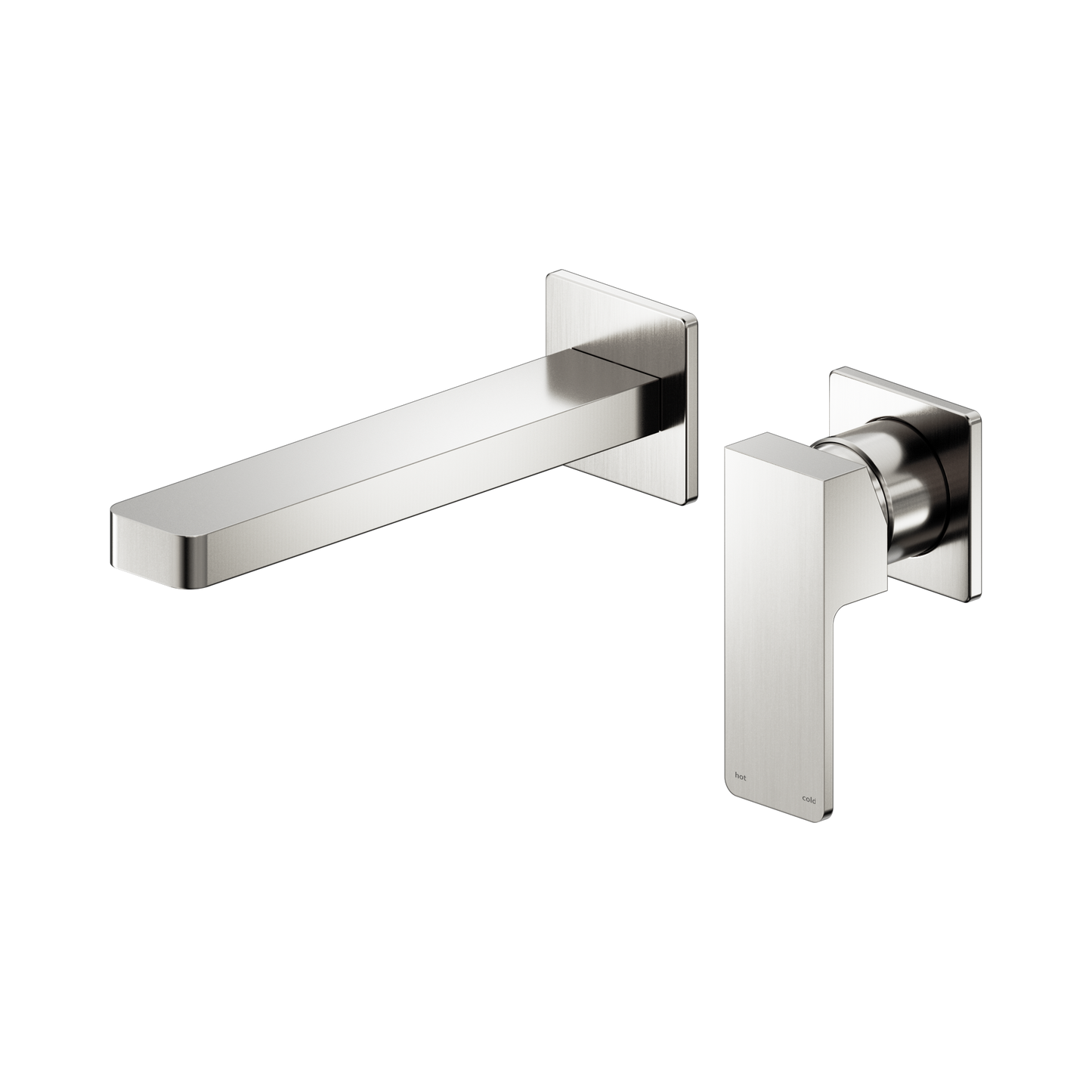 Celia Wall Basin/Bath Mixer Separate Back Plate Brushed Nickel
