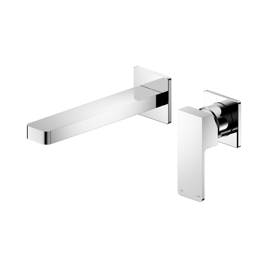 Celia Wall Basin/Bath Mixer Separate Back Plate Chrome