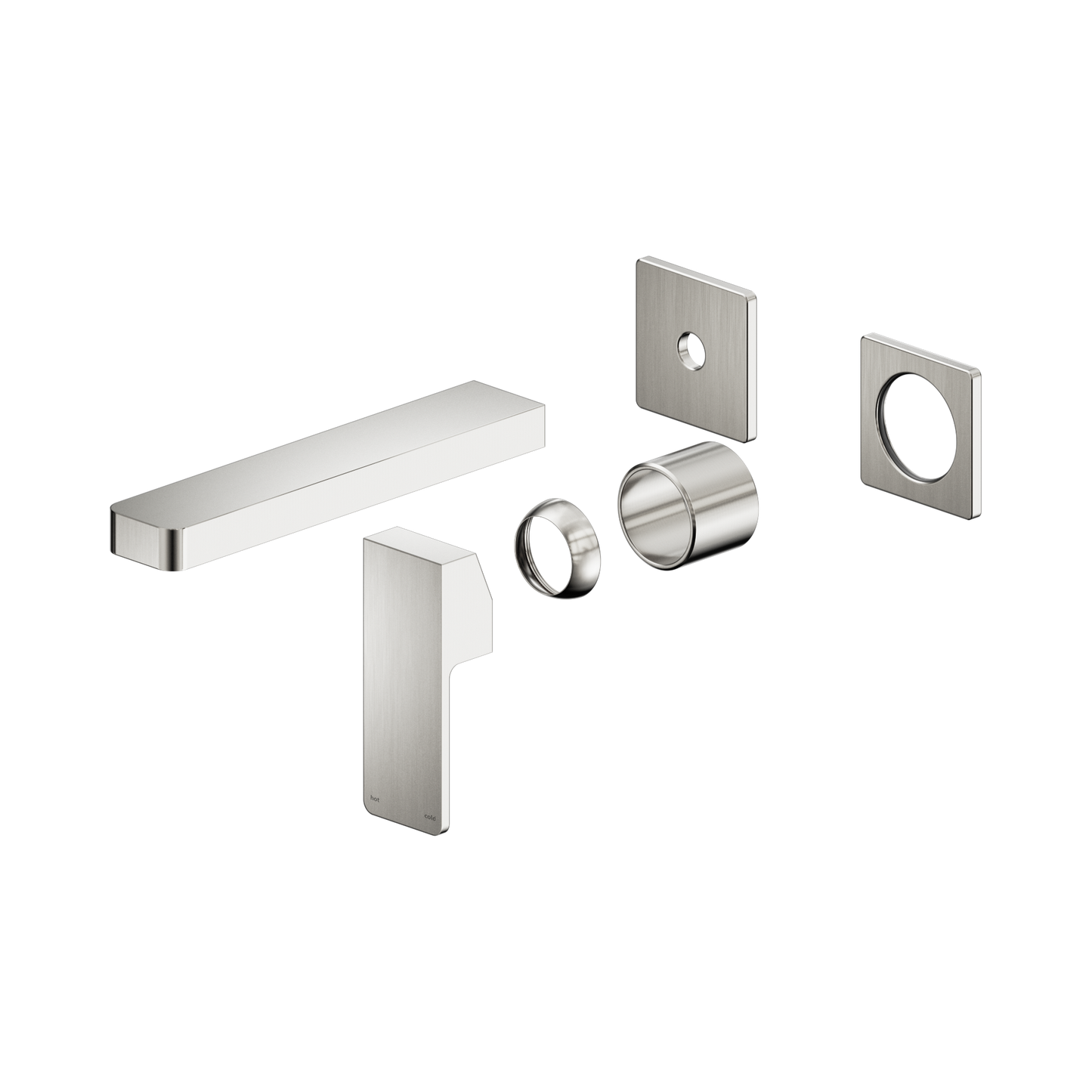 Celia Wall Basin/Bath Mixer Separate Back Plate Trim Kits Only Brushed Nickel