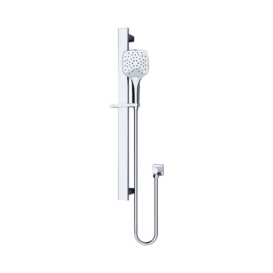 Rain Square 3 Function Shower Rail Chrome
