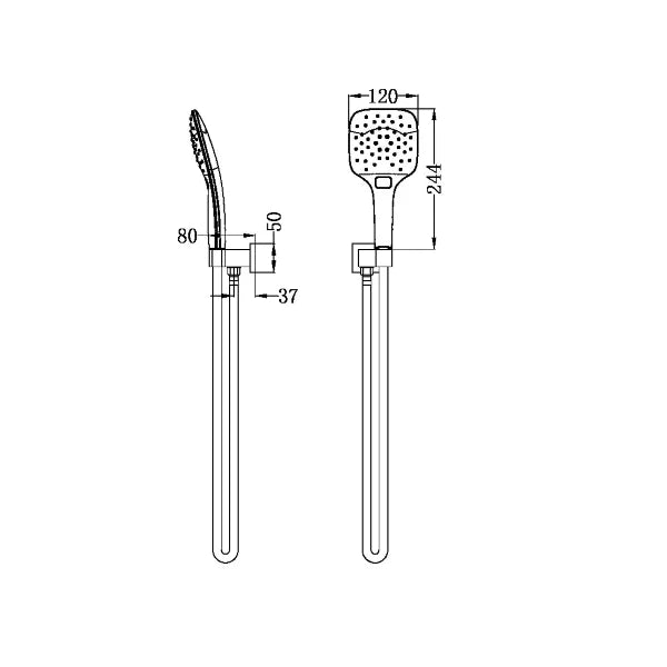 Nero Hand Shower on Bracket Square