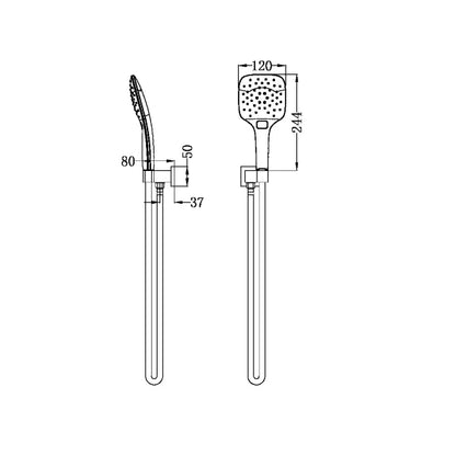 Nero Hand Shower on Bracket Square