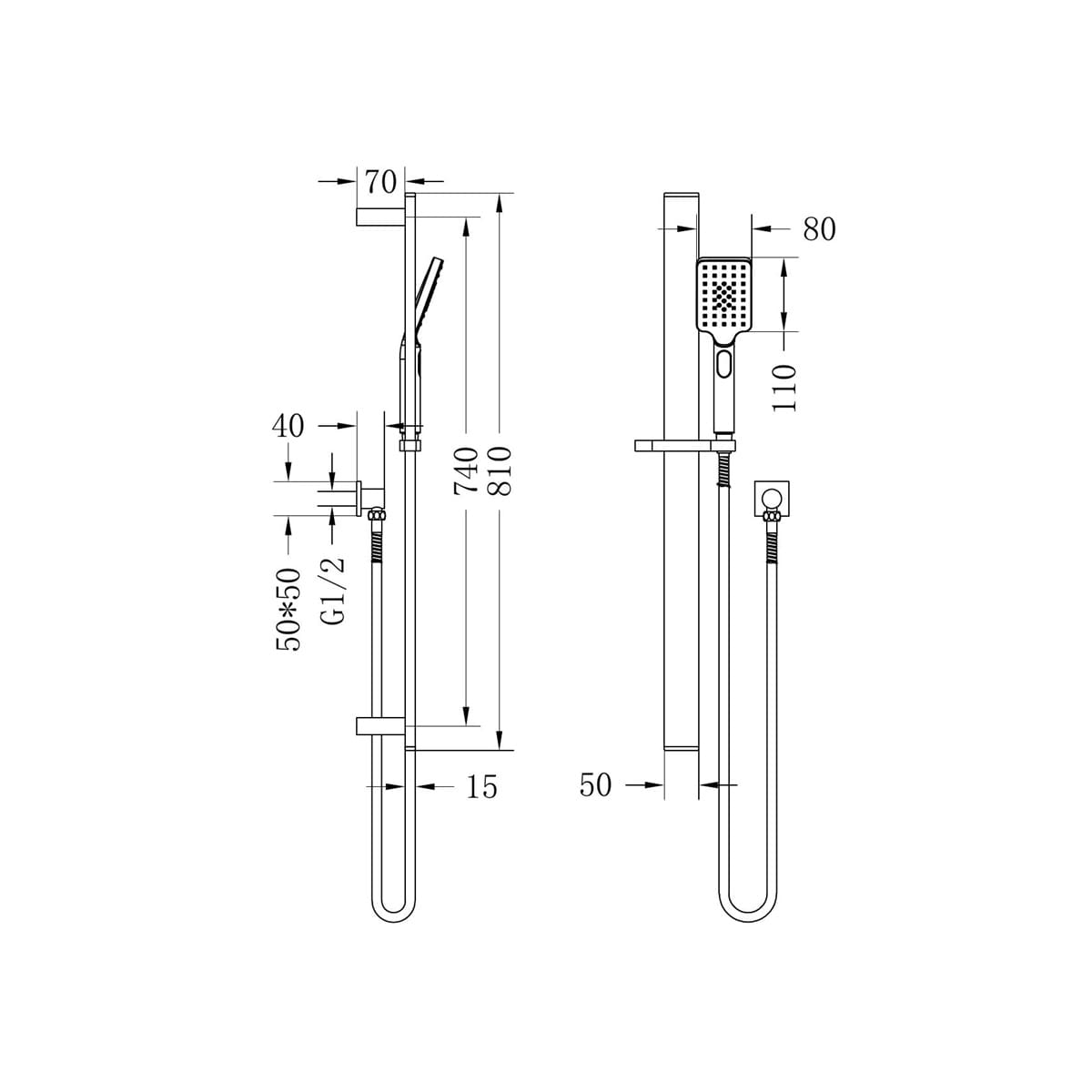 Celia New Shower Rail