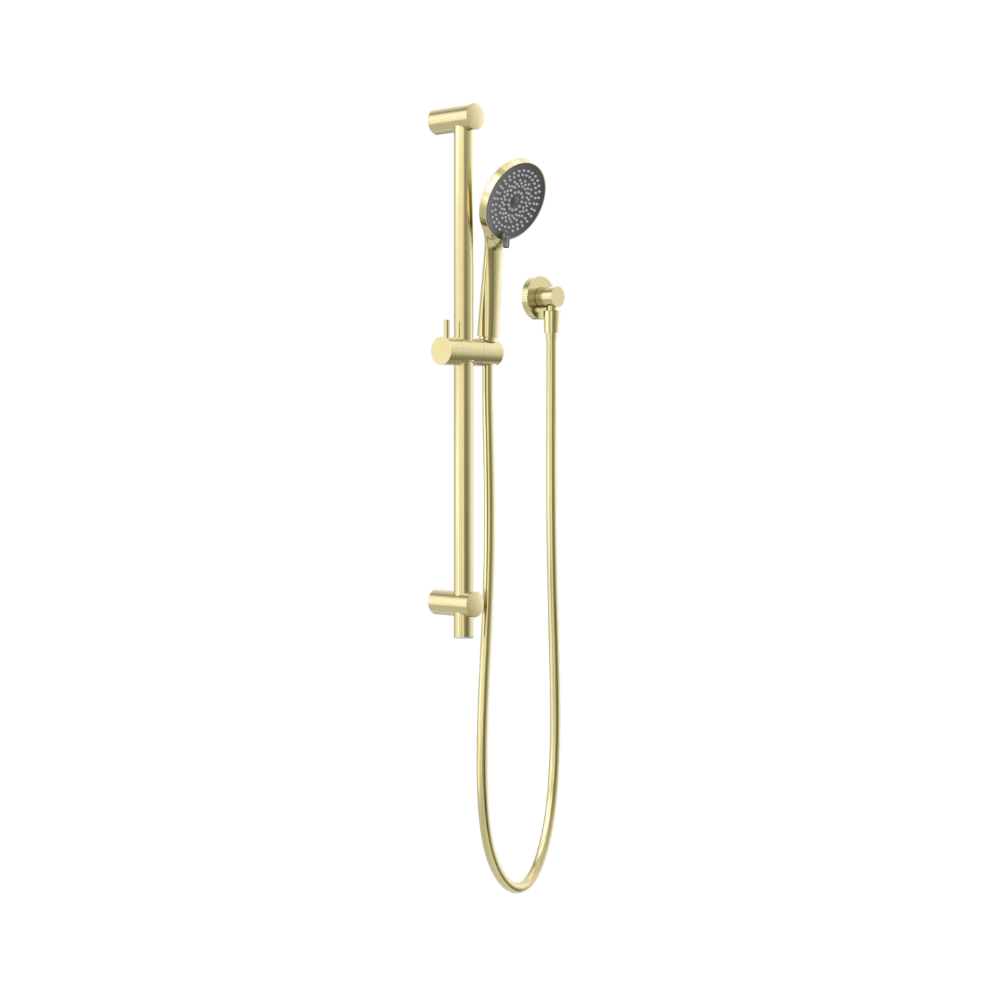 Round Metal Project Rail Shower Brushed Gold