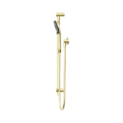 Round Metal Project Rail Shower Brushed Gold