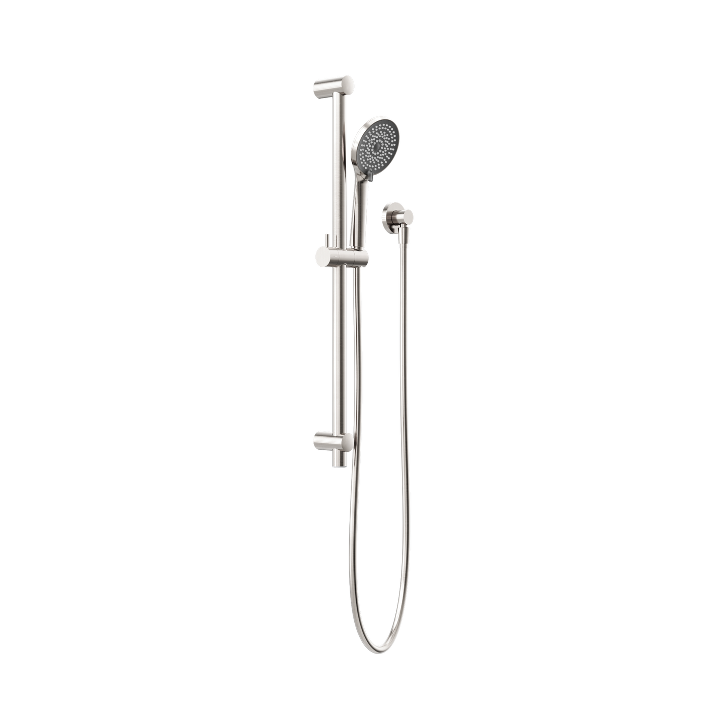 Round Metal Project Rail Shower Brushed Nickel