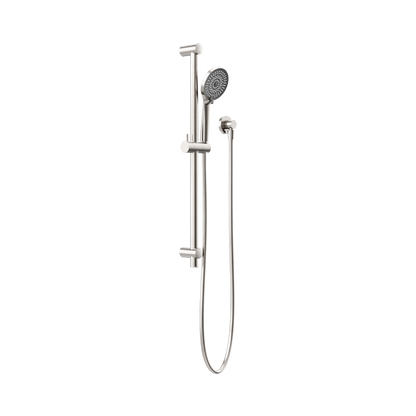 Round Metal Project Rail Shower Brushed Nickel