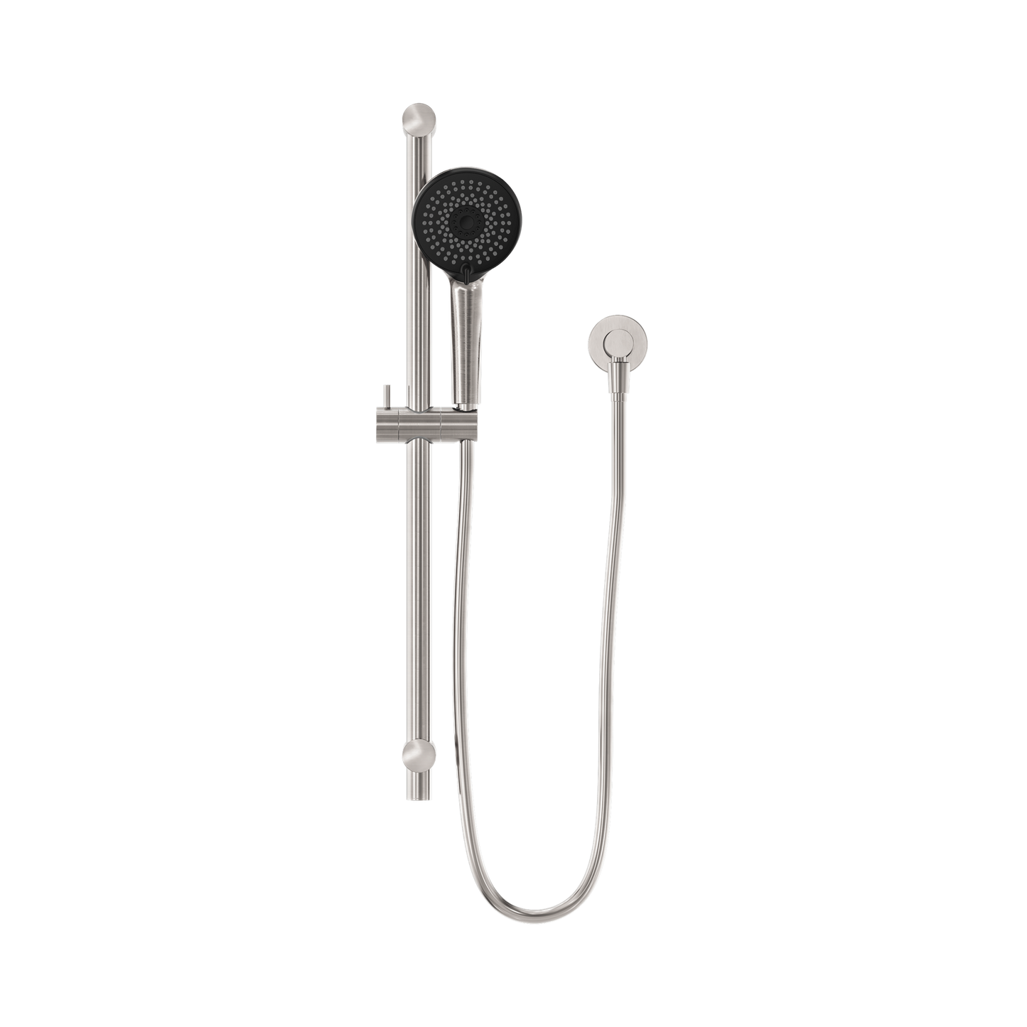 Round Metal Project Rail Shower Brushed Nickel