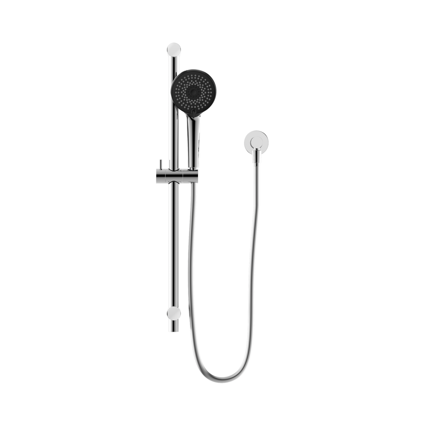Round Metal Project Shower Rail 4 Star Rating Chrome