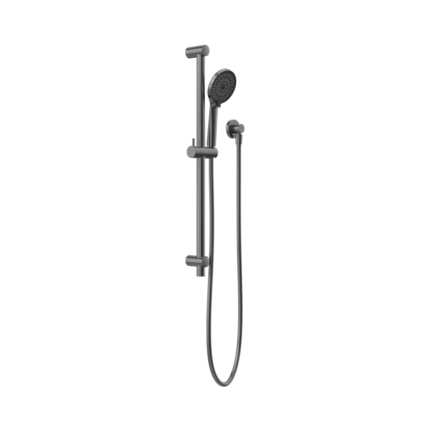 Round Metal Project Shower Rail 4 Star Rating Gun Metal
