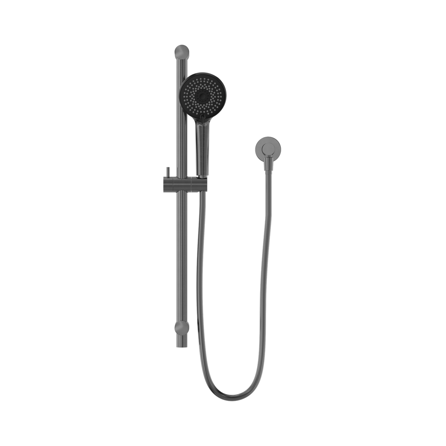 Round Metal Project Shower Rail 4 Star Rating Gun Metal