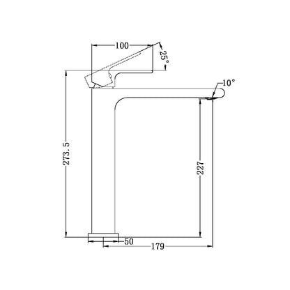 Nero Bianca Tall Basin Mixer
