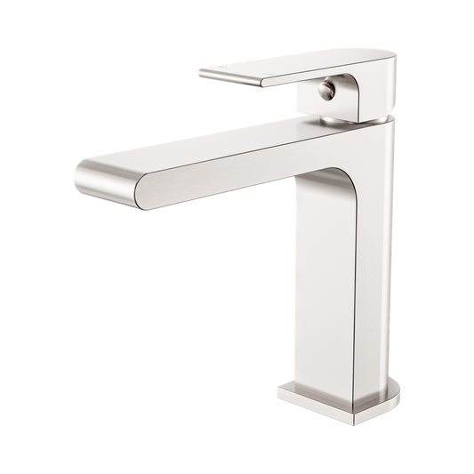 Bianca Basin Mixer Straight Spout Brushed Nickel