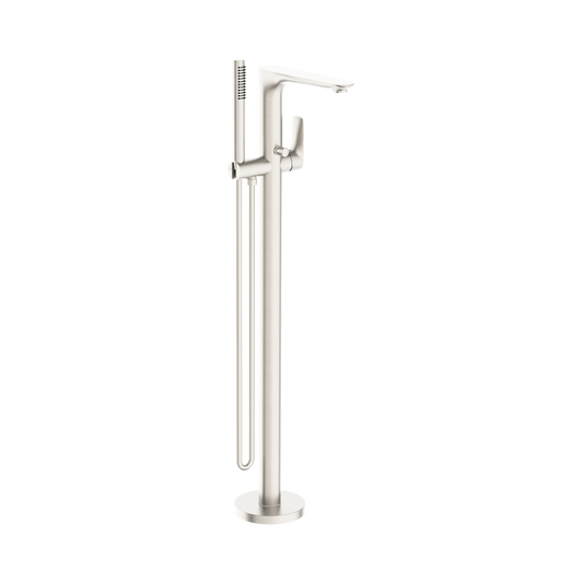Bianca Freestanding Bath Mixer With Hand Shower Brushed Nickel