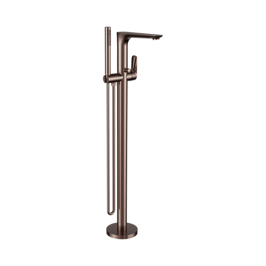 Bianca Freestanding Bath Mixer With Hand Shower Brushed Bronze