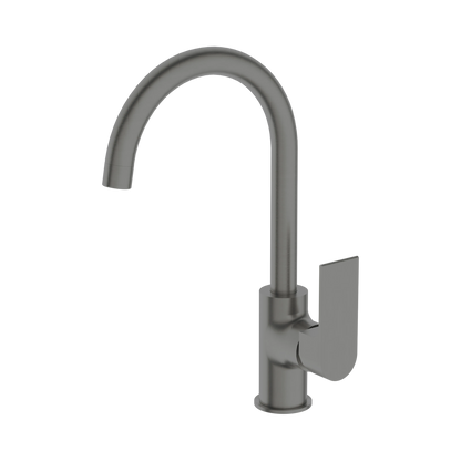 Bianca Kitchen Mixer Gooseneck Spout Gun Metal