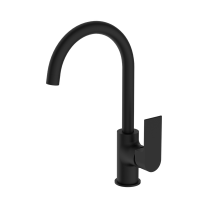 Bianca Kitchen Mixer Gooseneck Spout Matte Black