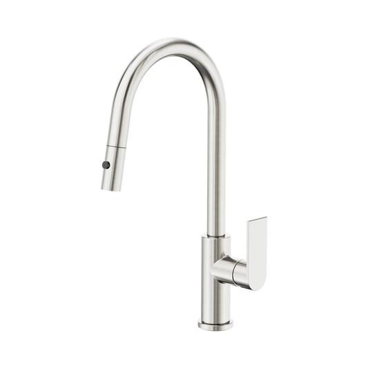 Bianca Pull Out Sink Mixer With Vegie Spray Function Brushed Nickel