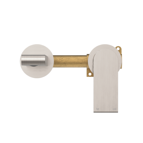 Nero Bianca Wall Mixer 200mm Spout Separate Backplates