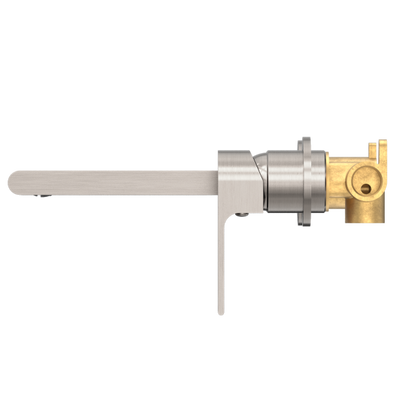 Nero Bianca Wall Mixer 200mm Spout Separate Backplates
