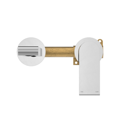 Nero Bianca Wall Basin Mixer Set