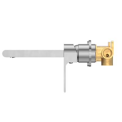Nero Bianca Wall Mixer 200mm Spout Separate Backplates