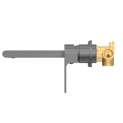 Nero Bianca Wall Mixer 200mm Spout Separate Backplates