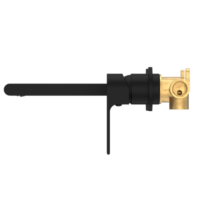 Nero Bianca Wall Mixer 200mm Spout Separate Backplates