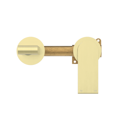 Nero Bianca Wall Mixer 200mm Spout Separate Backplates