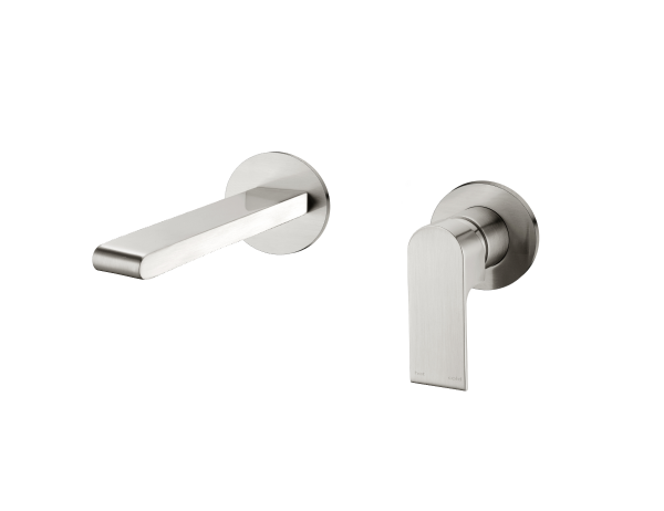 Nero Bianca Wall Mixer 200mm Spout Separate Backplates