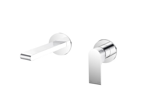 Nero Bianca Wall Mixer 200mm Spout Separate Backplates