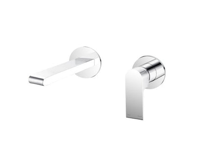 Nero Bianca Wall Mixer 200mm Spout Separate Backplates