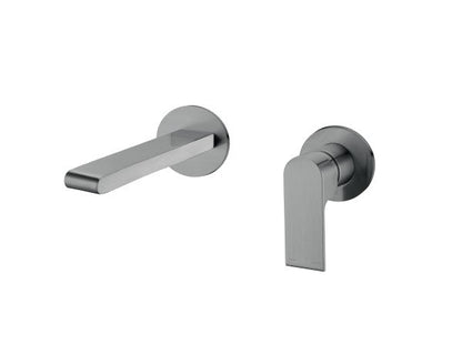Nero Bianca Wall Mixer 200mm Spout Separate Backplates