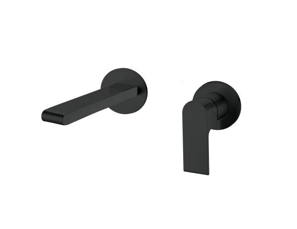 Nero Bianca Wall Mixer 200mm Spout Separate Backplates